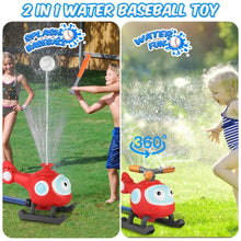 Load image into Gallery viewer, 2-in-1 Water Sprinkler Baseball Helicopter Toy