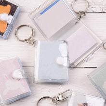 Load image into Gallery viewer, 2 Inch Photo Album PVC Sequins Transparent Sticker & Name Card Holder 16 Pockets Photo Holder Business Card Bag Mini Photo Holds Photos with Key Chain Album Gifts
