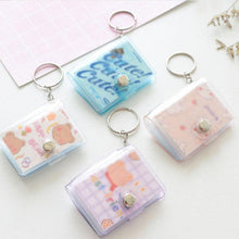 Load image into Gallery viewer, 2 Inch Photo Album PVC Sequins Transparent Sticker & Name Card Holder 16 Pockets Photo Holder Business Card Bag Mini Photo Holds Photos with Key Chain Album Gifts