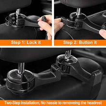 Load image into Gallery viewer, 2-Pack: 2-in-1 Car Seat Hooks for Purses and Bags with Phone Holder