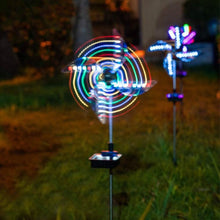 Load image into Gallery viewer, 2-Pack: 32LED Outdoor Solar Ground Light Garden Lawn Waterproof Windmill Lamp