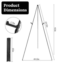 Load image into Gallery viewer, 2-Pack: 61" Collapsible A Frame Tripod Easel Iron Alloy Drawing Stand