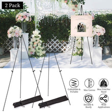 Load image into Gallery viewer, 2-Pack: 61" Collapsible A Frame Tripod Easel Iron Alloy Drawing Stand