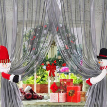 Load image into Gallery viewer, 2-Pack: Christmas Curtain Buckle Doll Santa & Snowman