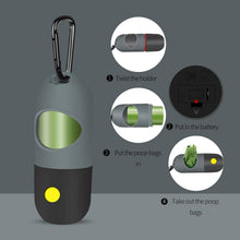 Load image into Gallery viewer, 2-Pack: Dog Poop Bag Dispenser with Built-in LED Flashlight