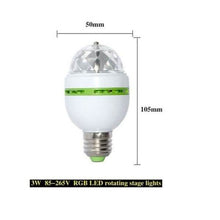 Load image into Gallery viewer, 2-Pack: E27 3W Auto Rotating RGB LED Stage Light