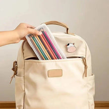 Load image into Gallery viewer, 2-Pack: Extra Large Capacity Plastic Pencil Box Stackable Translucent Clear Pencil Box