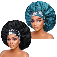 Load image into Gallery viewer, 2-Pack: Extra Large Satin Bonnets for Sleeping