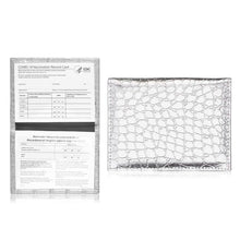 Load image into Gallery viewer, 2-Pack: Faux Crocodile Leather Bling CDC Vaccination Card Immunization Record Protector Holder Passport