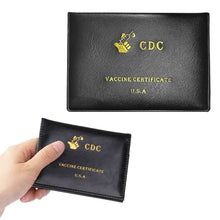 Load image into Gallery viewer, 2-Pack: Faux Leather CDC Vaccination Card Immunization Record Protector Holder