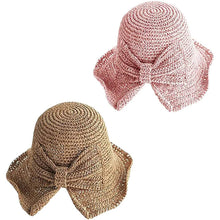 Load image into Gallery viewer, 2-Pack: Foldable Wide Brim Floppy Straw Hat