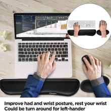 Load image into Gallery viewer, 2-Pack: Gimars Upgrade Enlarge Gel Memory Foam Set Keyboard Wrist Rest Pad