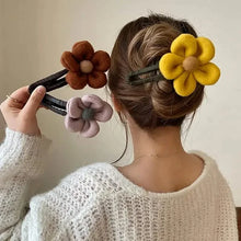 Load image into Gallery viewer, 2-Pack: Gorgeous Plush Flower Hairpin