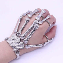 Load image into Gallery viewer, 2-Pack: Gothic Bone Bracelet with Ring
