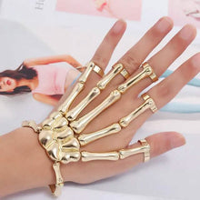 Load image into Gallery viewer, 2-Pack: Gothic Bone Bracelet with Ring