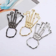 Load image into Gallery viewer, 2-Pack: Gothic Bone Bracelet with Ring