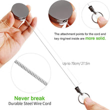 Load image into Gallery viewer, 2-Pack: Heavy Duty Retractable Badge Holder Reel