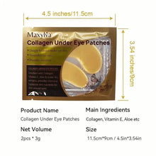 Load image into Gallery viewer, 2-Pack: Hydrating Eye Care Under Eye Crystal Mask Golden Under Eye Patches For Women and Men