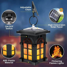 Load image into Gallery viewer, 2-Pack: IP65 Waterproof Solar Outdoor Lights With Flickering Flame