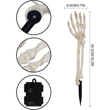 Load image into Gallery viewer, 2-Pack: Light Up Skull Arm Stakes