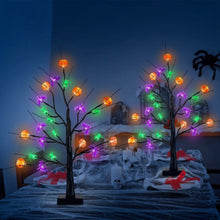 Load image into Gallery viewer, 2-Pack: Lighted Halloween Trees with Timer and Adjustable Twigs