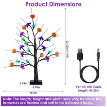 Load image into Gallery viewer, 2-Pack: Lighted Halloween Trees with Timer and Adjustable Twigs