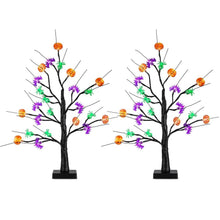 Load image into Gallery viewer, 2-Pack: Lighted Halloween Trees with Timer and Adjustable Twigs