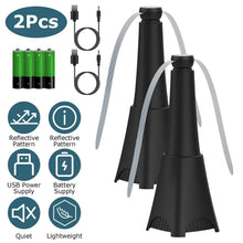 Load image into Gallery viewer, 2-Pack: Portable Reflective Fly Repellent Fan Rechargeable Battery Powered