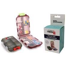 Load image into Gallery viewer, 2-Pack: Portable Weekly Travel Pill Organizer Case