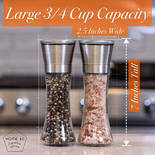 Load image into Gallery viewer, 2-Pack: Premium Stainless Steel Salt and Pepper Grinder