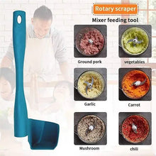 Load image into Gallery viewer, 2-Pack: Rotary Scraper Rotating Spatula Scooping Portioning Food Processor