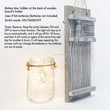 Load image into Gallery viewer, 2 Pack Rustic Jar Fairy Strip Lights Wall Decor Hydrangea Sconces Decorative Home Chic Hanging LED FlowersHanging Design with Remote Control LED Fairy Lights and White Peony, Farmhouse Kitchen Decorations Wall Home Decor Living Room Lights Set of Two