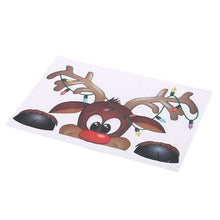 Load image into Gallery viewer, 2-Pack: Santa Claus Elk Shop Hotel Christmas Window Double Sided Glass Sticker