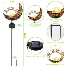 Load image into Gallery viewer, 2-Pack: Solar Powered Glass Globe Stake Lamp