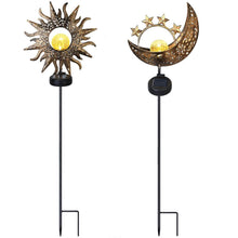 Load image into Gallery viewer, 2-Pack: Solar Powered Glass Globe Stake Lamp