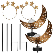 Load image into Gallery viewer, 2-Pack: Solar Powered Glass Globe Stake Lamp