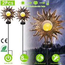 Load image into Gallery viewer, 2-Pack: Solar Powered Glass Globe Stake Lamp