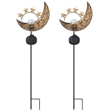 Load image into Gallery viewer, 2-Pack: Solar Powered Glass Globe Stake Lamp