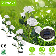 Load image into Gallery viewer, 2-Pack: Solar Powered Rose Flower LED Decorative Lamp