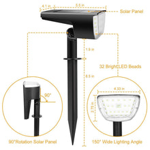Load image into Gallery viewer, 2-Pack: Solarek 32 LEDs Solar Landscape Spotlights