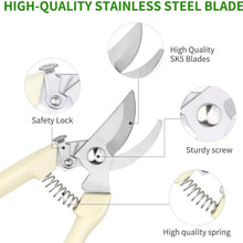 Load image into Gallery viewer, 2-Pack: Stainless Steel Bypass Pruning Shears