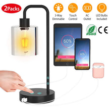 Load image into Gallery viewer, 2-Pack: Touch Control Table Lamp