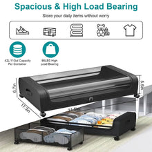 Load image into Gallery viewer, Under-Bed Storage Drawer with Wheels Multipurpose with Clear Window & Label