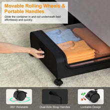 Load image into Gallery viewer, Under-Bed Storage Drawer with Wheels Multipurpose with Clear Window & Label