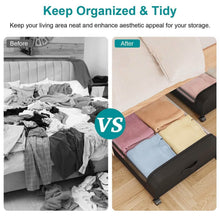 Load image into Gallery viewer, Under-Bed Storage Drawer with Wheels Multipurpose with Clear Window & Label