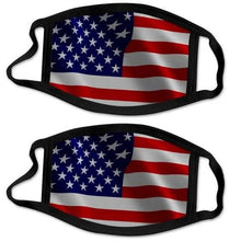 Load image into Gallery viewer, 2-Pack: USA American Flag Reusable Washable Mask