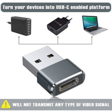 Load image into Gallery viewer, 2-Pack: USB C Female to USB Male Adapter