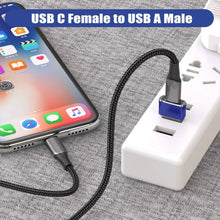 Load image into Gallery viewer, 2-Pack: USB C Female to USB Male Adapter