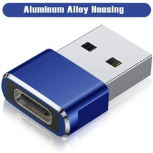 Load image into Gallery viewer, 2-Pack: USB C Female to USB Male Adapter