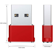 Load image into Gallery viewer, 2-Pack: USB C Female to USB Male Adapter